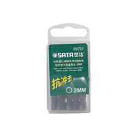 世达（SATA）59757 10件套6.3MM系列50MM长抗冲击六角旋具头 6MM