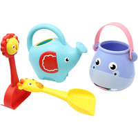 费雪(Fisher-Price)动物沙滩玩具套装(儿童户外海边戏水玩沙工具宝宝洗澡挖沙铲子水壶水桶)F0108