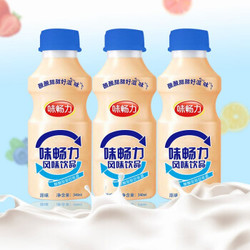 味畅力 风味饮品原味益生菌酸奶 340ml×12瓶整箱 *2件 +凑单品