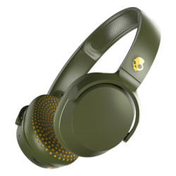 骷髅头(Skullcandy)Riff Wireless 头戴式蓝牙耳机 12小时续航 智能设备 通用华为IOS苹果小米手机 橄榄绿