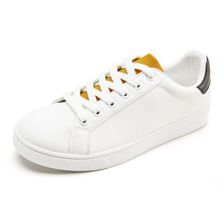 回力/Warrior 回力帆布鞋超纤小白鞋韩版男女板鞋运动鞋 WXY-A459 白黄 39