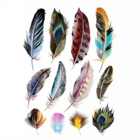 车动力 车贴遮挡划痕贴装饰贴汽车改装贴纸膜车身贴个性创意羽毛防水贴 修补贴画拉花CT-03