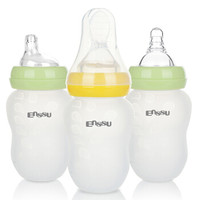 樱舒（Enssu）婴儿多功能硅胶辅食米糊奶瓶喂食器 宝宝挤压喂养米糊勺ES3500（颜色随机）