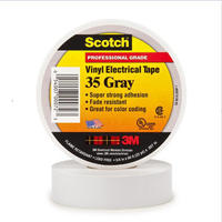 3M Scotch 35# PVC电气绝缘胶带 优质相色胶带 19mm*20.1M*0.177mm 单卷装 灰色