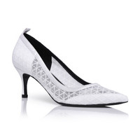 DYMONLATRY 设计师品牌 D-小姐 蕾丝平底鞋 白色 39