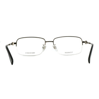 TRUSSARDI 杜鲁萨迪 男款银色镜框银色镜腿钛金属半框光学眼镜架眼镜框 VTR123 0581 57MM