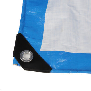 捷昇 加厚蓝色防雨布彩条布雨棚布帆布PVC防水雨篷布油布苫布货车防晒遮阳雨防风雪蓬布 2*3米