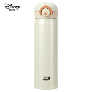迪士尼（Disney）保温杯钢铁侠超轻防漏不锈钢保温瓶高真空水杯弹跳直饮水壶500ML 黄色HM8067A3