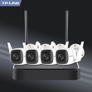 TP-LINK 200万像素无线监控套装 商铺家用工程监控远程管理云存储  4路套装