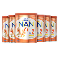 A2 澳洲进口 雀巢（Nestle）能恩 NAN 超级A2配方奶粉2段含益生菌 (6-12个月) 800g*6罐