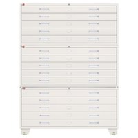 钱柜 底图柜工程图纸柜办公柜印刷存画柜 钢制移动带锁 0号整套