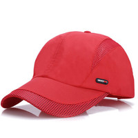 GLO-STORY 棒球帽 透气运动网帽男女款户外鸭舌帽MMZ724038红色