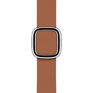 Apple 40 毫米鞍褐色现代风扣式表带 - 中号