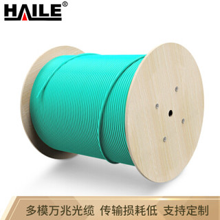 海乐（Haile）4芯万兆多模室内光纤光缆OM3-300 50/125 GJFJV 束状软光缆 100米（总长度可订制）HT-200-4MT