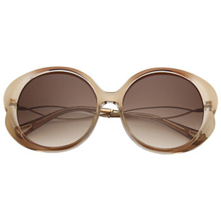 CHLOE 蔻依 女款 棕色透明镜框深茶色渐变镜片眼镜太阳镜 CE741SA 905 58mm