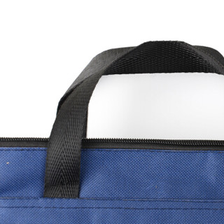正彩 递乐 手提文件袋帆布公文包办公用品双层商务会议资料袋事务包 1403蓝色（5个装）