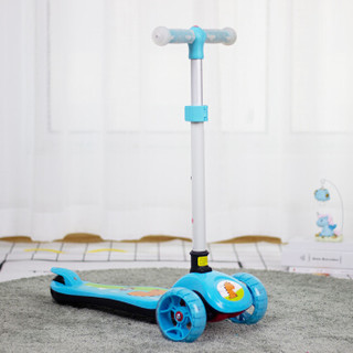 鑫奥林（XINAOLIN）儿童滑板车1-2-3-6岁加宽闪光轮可折叠小孩宝宝摇摆滑步车三轮踏板车平衡车 088蓝色