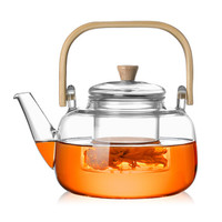 佳佰 茶壶玻璃茶具 大容量过滤煮茶器办公养生泡茶壶 家用加厚耐热烧水壶800ml
