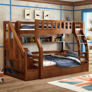 精冠 包安装 床 实木 儿童床上下床 简约双人子母床高低床双层床上下铺