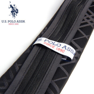 us polo assn U.S.POLO ASSN.拉链领带男免打结拉得懒人西装领带职场正装婚礼保安学院风送礼盒装 SLDOO-60006 黑色格纹