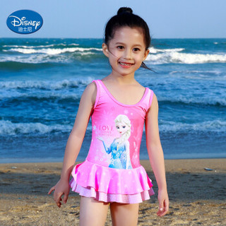迪士尼（DISNEY）儿童泳衣  迪士尼冰雪奇缘系列 女童连体裙式泳装S19B2Q0125A 玫红色 130