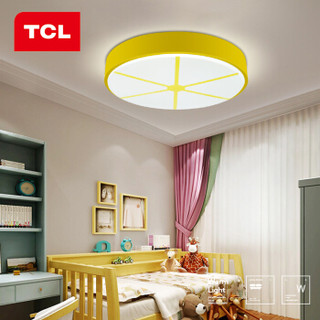 TCL 照明 LED吸顶灯卧室灯书房灯现代时尚卡通可爱儿童房间灯 橘子20W 三段调色 圆形D400mm