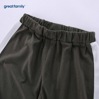 歌瑞家（greatfamily）童装裤子单面布针织长裤春新款儿童裤子男女童时尚休闲裤 绿色90