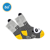 361° 361度19年新款长袜可爱休闲熊猫袜子 K11912361 灰色/黄色 3