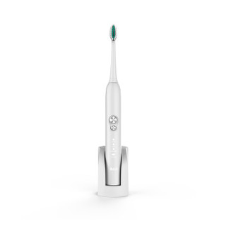 拜尔 BAIR 电动牙刷成人   智能声波震动充电式软毛X6 白色（主机+8个刷头）