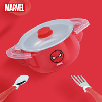 迪士尼（Disney）儿童餐具套装辅食碗宝宝餐具套装婴儿注水保温碗吸盘碗勺叉子三件套 蜘蛛侠HM1637A2