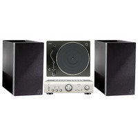 天龙(DENON)DP400黑胶播放机+PMA800功放+狄分尼提Demand系列D7书架箱HiFi音响套装(黑色)