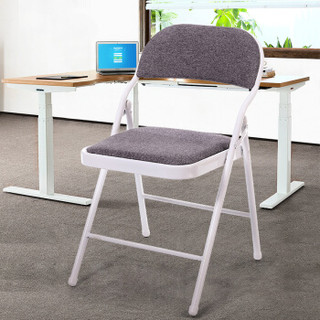 星恺电脑椅家用折叠椅子凳子休闲椅靠背椅学习椅办公会议椅XK3023灰白