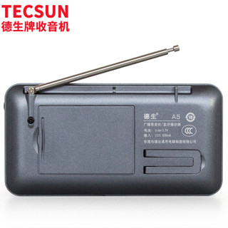 德生（Tecsun）A5无线蓝牙老年人收音机便携式随身听小型锂电戏曲音乐播放器插卡小音箱音响（黑色）