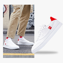 QIAODAN 乔丹 男鞋板鞋小白鞋经典滑板运动鞋 XM3590523 白色/极光红 41