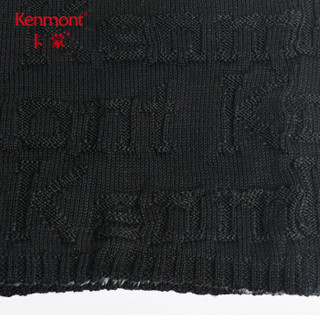 卡蒙（Kenmont）km-1899 加厚加绒围脖男户外骑车男士保暖冬季毛线脖套百搭围巾年轻人 黑色