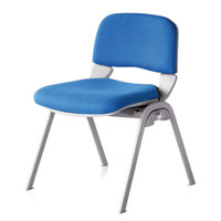 奈高奈高培训椅桌椅一体学生靠背职员办公椅子简约会议椅-蓝色