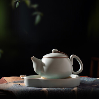 东道 汝窑茶壶送礼陶瓷单壶泡茶壶汝瓷 开片可养金线