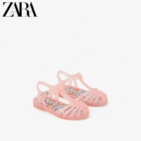 ZARA 有色脚背包带式软底凉鞋