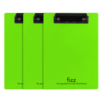 飞兹(fizz)加厚3只装A5书写板夹/写字垫板/文件夹板/办公用品  绿色A6384