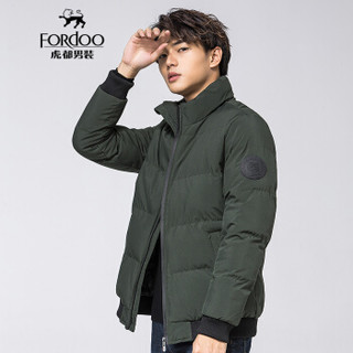 虎都（FORDOO）棉服男 2019新款男装棉袄加厚保暖冬季男士棉衣外套 59781012 墨绿 4XL