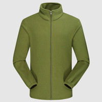 富铤(FORTEI)棉衣男棉服2019秋冬新款抓绒衣男情侣款摇粒绒开衫保暖外套 W901 军绿色(男款) L