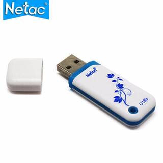 朗科（Netac） USB2.0 青花系列U盘U188 高速闪存盘 加密U盘 白色 16GB 2个装