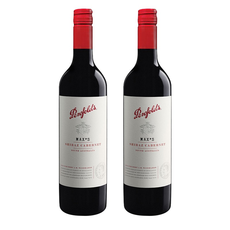 2瓶装|奔富(penfolds)麦克斯西拉赤霞珠干红葡萄酒 750ml/瓶 澳大利亚