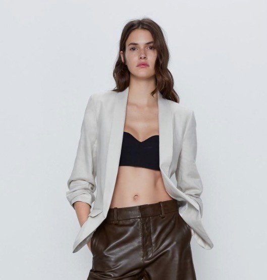 Zara 女士亚麻西装外套 什么值得买