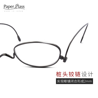 纸镜 Paperglass纸镜老花镜男女超薄高清树脂老光眼镜高端日本原装进口老花镜方框Ol款 黑色 350