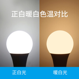 美的(Midea) LED节能灯泡 球泡 3W E27大螺口 5700K 正白光源 日光色 十只装