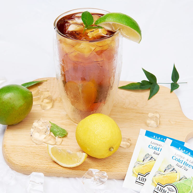 ahmad亚曼冷泡柠檬果干红茶20包3盒调饮杯
