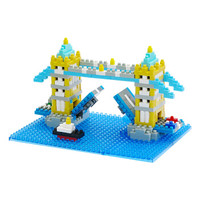 日本nanoblock伦敦塔桥小颗粒拼插拼搭微型积木儿童玩具建筑系列 12岁+ 800550 男孩女孩生日礼物