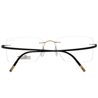 SILHOUETTE 诗乐光学眼镜架眼镜框男女款金色镜框黑色镜腿 5523 FK 7631 54MM 