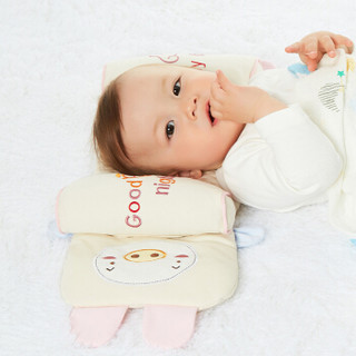 欧育婴儿枕头0-1岁定型枕防偏头春秋款儿童枕头新生儿宝宝荞麦枕B1060 粉色